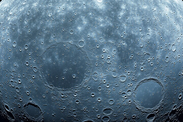 Wall Mural - moon surface. cosmic landscape with deserted landscape and craters formed by meteor impacts