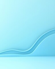 Poster - Minimalistic abstract light blue background for product presentation