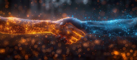 Sticker - digital handshake of collaboration and unity