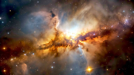 Wall Mural - Cosmos, space and spiral universe galaxy on darkbackground with light, pattern and color glow solar system. Galaxy, infinity and planets in milky way