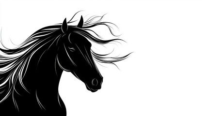 Naklejka na meble Horse Silhouette.