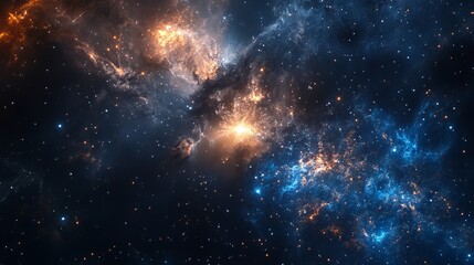 Wall Mural - A stunning, realistic 4K view of space, showcasing the detailed beauty of distant stars, planets, and galaxies in breathtaking clarity.