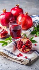 Wall Mural - pomegranate juice on the table