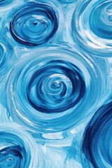 Wall Mural - Close-up of blue swirls painting