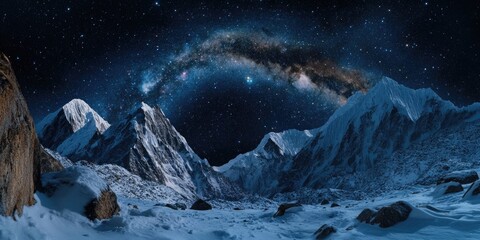 Wall Mural - Snowy Mountain Landscape
