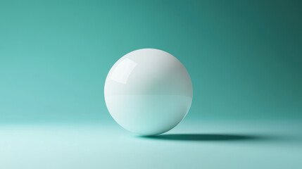 Poster - White Sphere on Blue.