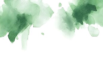 Poster - Abstract Green Watercolor Splashes