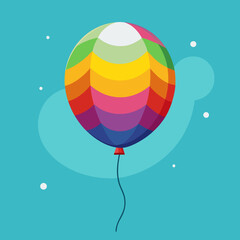 A colorful balloon floating