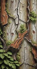 Wall Mural - tree bark texture