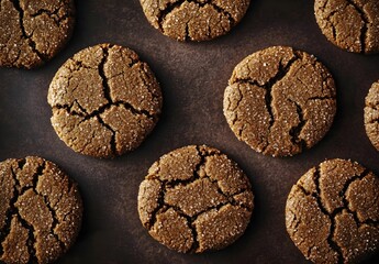 Wall Mural - Close-up of Freshly Baked Gingerbread Cookies