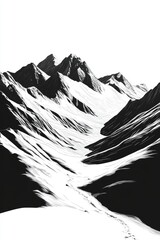 Wall Mural - snowy mountains landscape