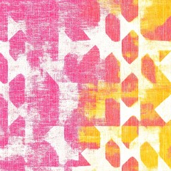 Abstract Background with Pink and Yellow Geometric Shapes