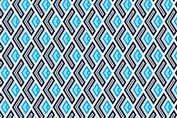 Poster - High definition geometry texture repeat pattern on creative texture surface. diagonal square with arrow on light and bold. cirlce element. multicolor blue object isolated on white background.