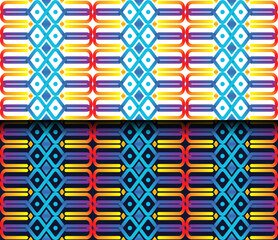 Poster - set of vector pattern design perfect for background and wallpaper in white and dark blue background. A seamless creative colorful artwork for textile fabric modern art print pattern design