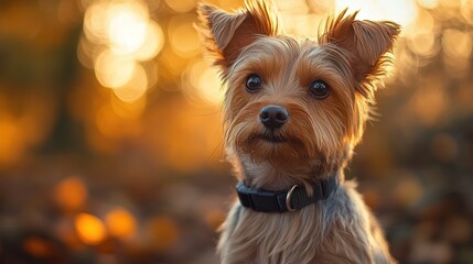 Adorable Yorkshire Terrier Puppy, Captured in a Cute and Playful Pose