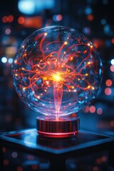 Sticker - Glass Ball with Red Light