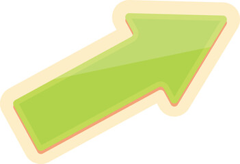 Poster - Green arrow pointing up to the right with a three dimensional effect
