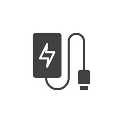 Poster - portable power bank vector icon