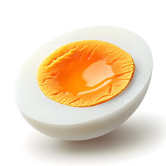 Poster - Boiled Egg in half isolated on white background