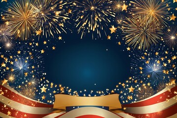 Wall Mural - USA party holiday background template