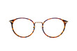 © PoyTumStudio - Stylish round eyeglasses with a vibrant tortoiseshell pattern, perfect for fashion and eyewear collections.