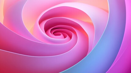 Wall Mural - a vibrant, swirling abstract design resembling a rose, showcasing gradient colors and depth.