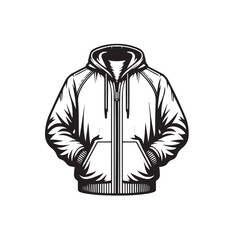 Jacket silhouette. Illustration of jacket. jacket logo, icon design isolated on white background.