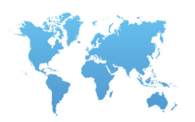  World map on white background. All countries in The World different colors. Can use for printing, website, presentation element, textile. World map vector illustration, high-resolution, travel.