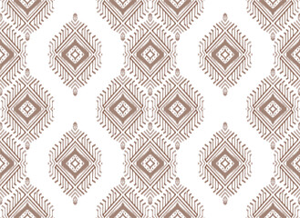 Wall Mural - Colorful Ikat fabric abstract symbol aztec2