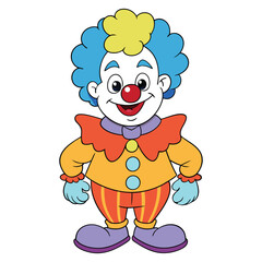 Wall Mural - Colorful clown cartoon character