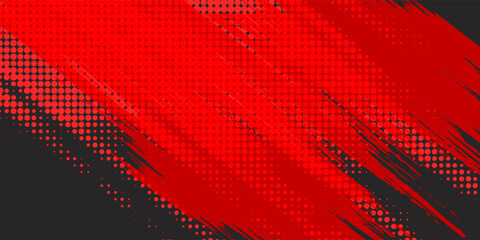 Wall Mural - Grunge tech material contrast red and black corporate texture background. Vector illustration