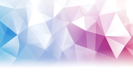 Wall Mural - Abstract Geometric Background with Pink  Blue and White Triangles