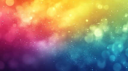 Wall Mural - A vibrant, colorful abstract background with bokeh effects and a gradient of hues.