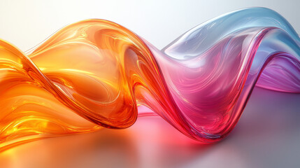 Abstract colorful liquid flowing in a wave pattern.