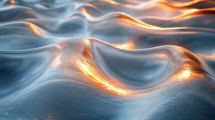 Wall Mural - Abstract metallic surface with a warm glow.