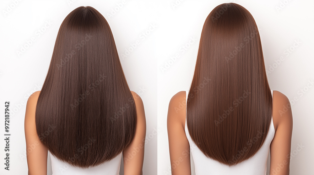 Comparison of frizzy wavy hair versus defined, moisturized wavy hair