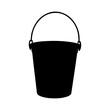 © MstTania - bucket silhouette vector black color silhouette solid white background