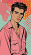 © viklyaha - Portrait of a man in retro style. Vector illustration