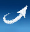 © Creating Graphics - Arrow shaped cloud going upwards on blue sky
