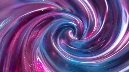 Poster - Photo of a shiny metallic patterned background with bright colors.