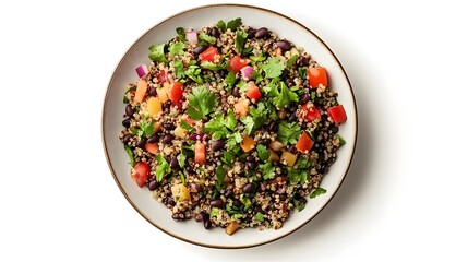 Wall Mural - Vibrant quinoa salad with fresh vegetables and herbs