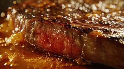 Close-up of a Juicy Steak