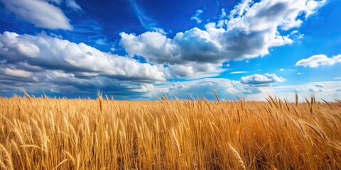 brown grass in field against blue cloudy sky