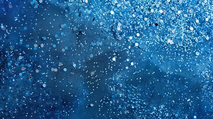 Wall Mural - abstract 3d rendering of soft blue bokeh background with bright light glitter sparkles — perfect bac