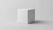 © bomie - White Cardboard Box on a Gray Background