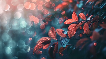 Wall Mural - abstract blue bokeh background with soft blurred light effects, ideal for elegant designs and dreamy