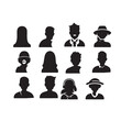 © rashel - Profile icon vector design. Profile icon vector illustration black and white. Man, and women profile icon vector design.