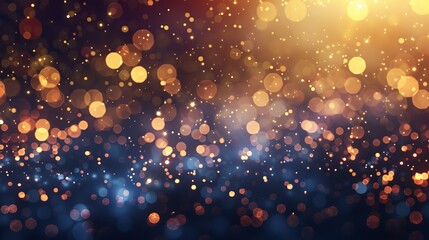 Wall Mural - glowing blue particle bokeh abstract background with soft light effects, perfect for elegant digital