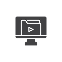Fototapete - Folders documents on a computer screen vector icon