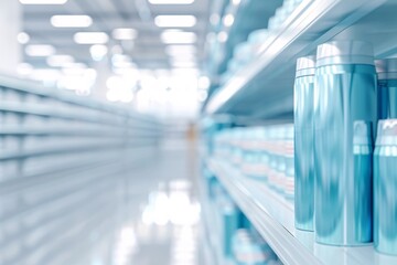Poster - smart shelves, iot-enabled inventory management, 3d illustration, advanced retail concept, copy spac